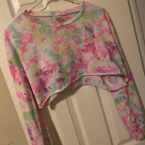 Pastel tie dye crop top